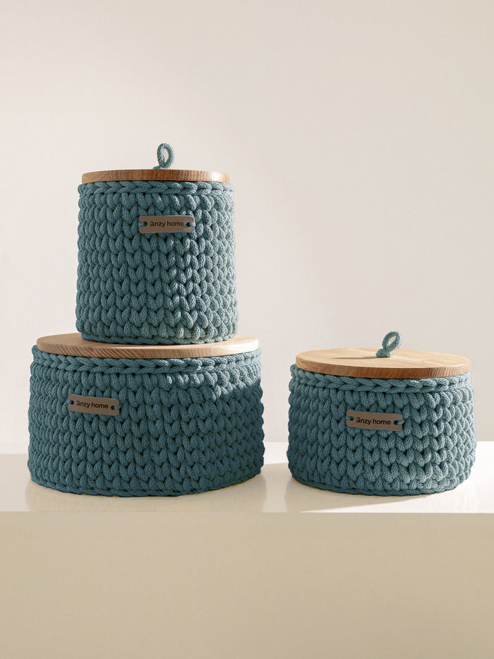 Teal / Set of 3 baskets