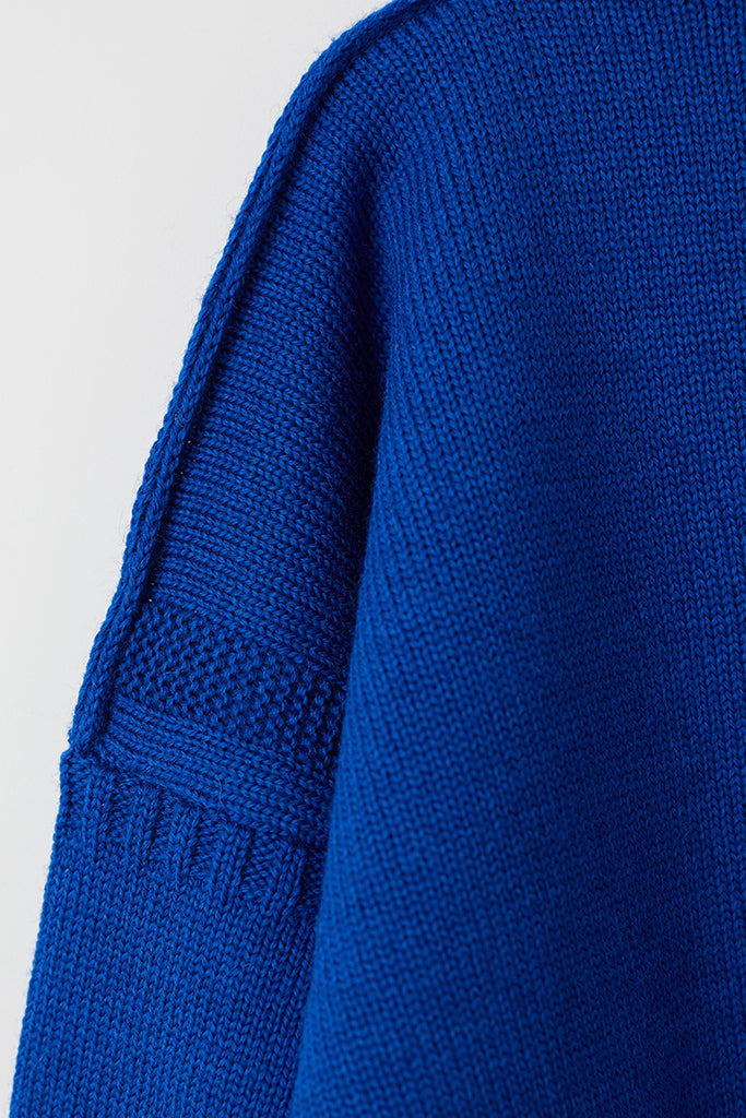 Royal blue off shoulder Guernsey Jumper