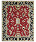 Rust, Olive and Black Hand Knotted Traditional Oriental Custom Made Wool Area Rug - The Rug Decor