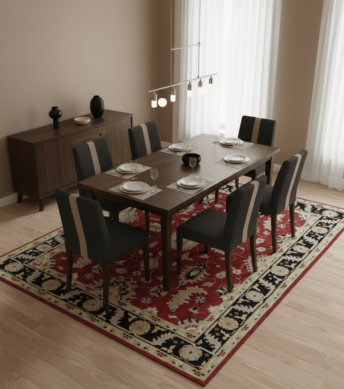 Rust, Olive and Black Hand Knotted Traditional Oriental Custom Made Wool Area Rug - The Rug Decor