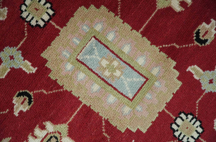 Rust, Olive and Black Hand Knotted Traditional Oriental Custom Made Wool Area Rug - The Rug Decor