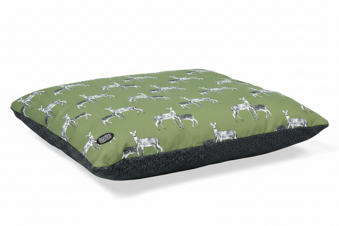 Sage Deer Print Lounger (Cover Only) - Nature-Inspired Comfort - for dogs Snug and Cosy Pets