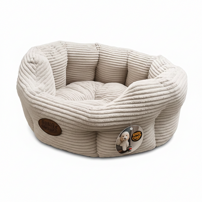 San Remo Oval Mink Dog Bed | Luxury Pet Bedding - Dog Bed for dogs Snug and Cosy Pets