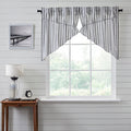 Sawyer Mill Black Ticking Stripe Prairie Swag Set of 2 36x36x18 **BACKORDERED UNTIL APRIL 2026**