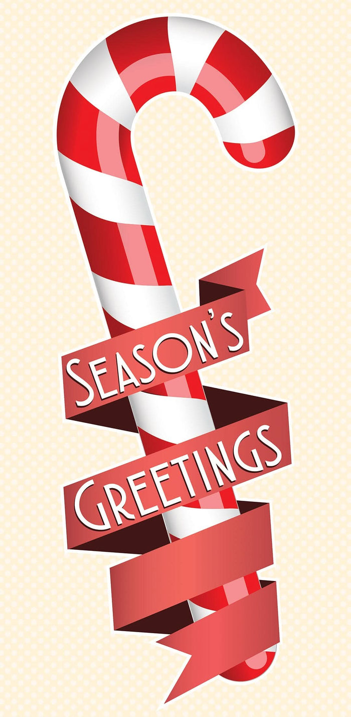 Shiny Candy Cane Single Vinyl Banner Dekra-Lite