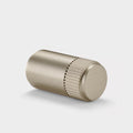 Silver Brass Linear Cylinder Pulls With Tip in Silver
