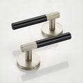 Silver Linear Lever Handle with Tip in Black