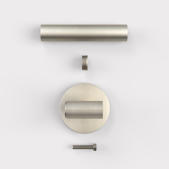 Silver Linear Lever Handle with Tip in Silver – product view 4