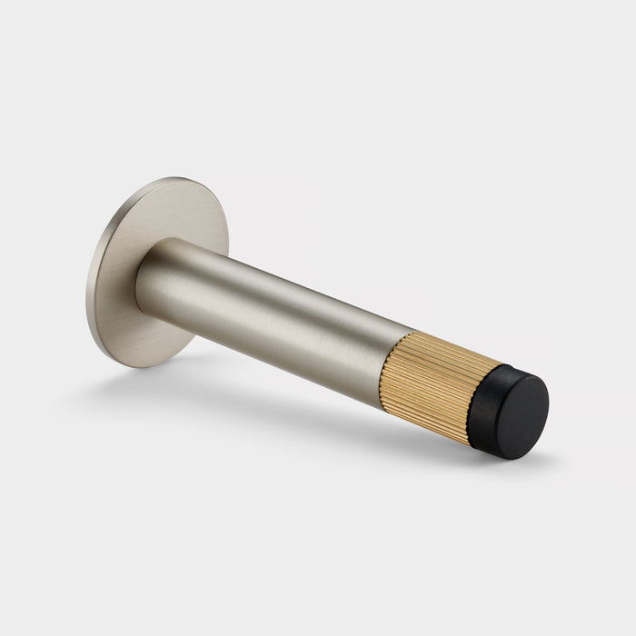 Silver Linear Wall Mounted Door Stop in Gold