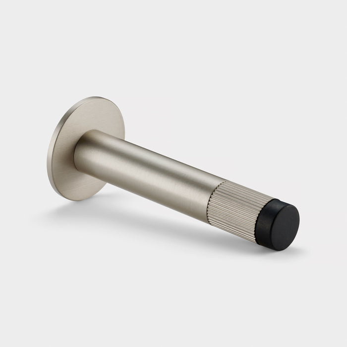 Silver Linear Wall Mounted Door Stop in Silver