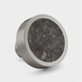 Silver & Terrazzo Round Door Knobs in Black