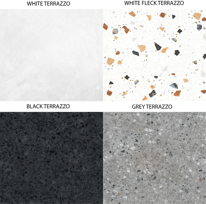 Black & Terrazzo Round Door Knobs in White Fleck – product view 4
