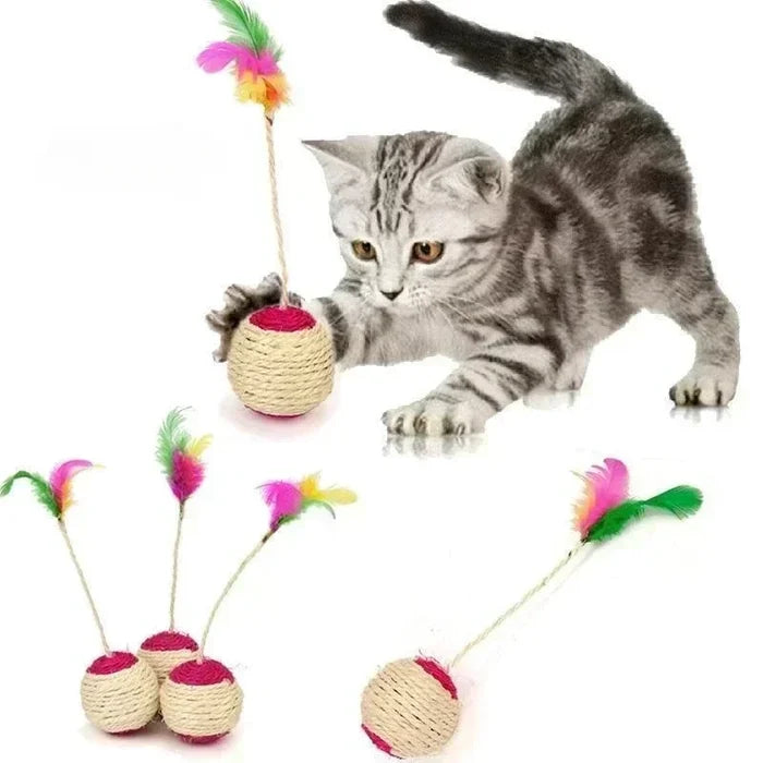 SisalSpin Interactive Feather Toy