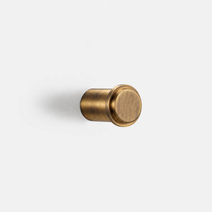 Small Brass Coat Hook in Antique