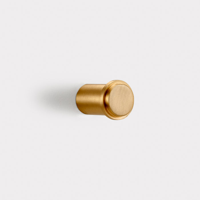 Brass Coat Hook in Gold - Small – rear view