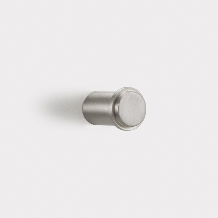 Small Brass Coat Hook in Silver
