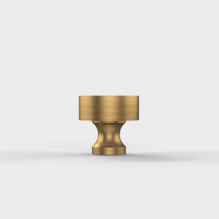 Small Round Brass Door Knobs in Antique – product view 2