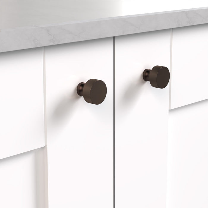 Small Round Brass Door Knobs in Bronze – product view 3