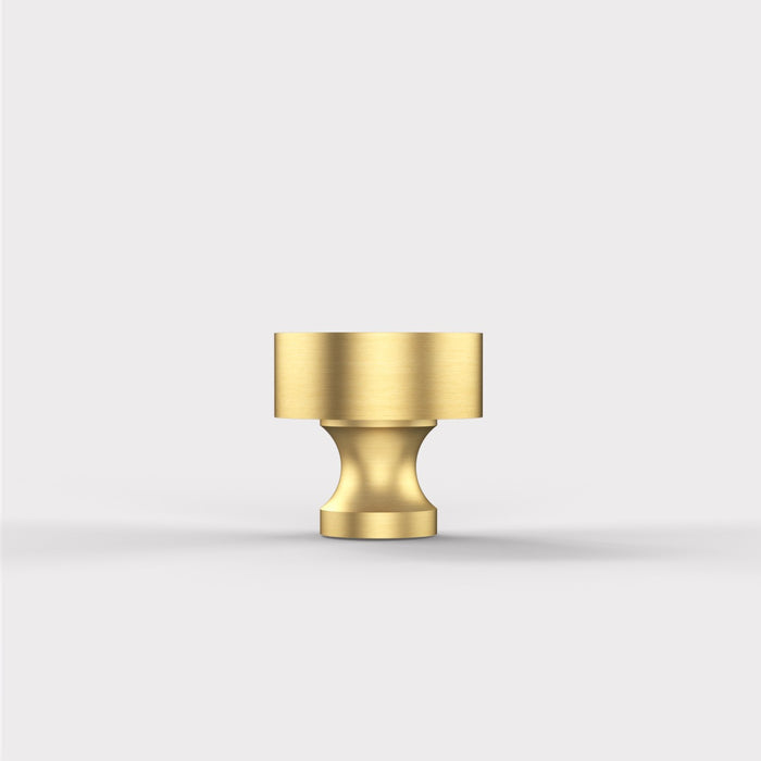 Small Round Brass Door Knobs in Gold – product view 2