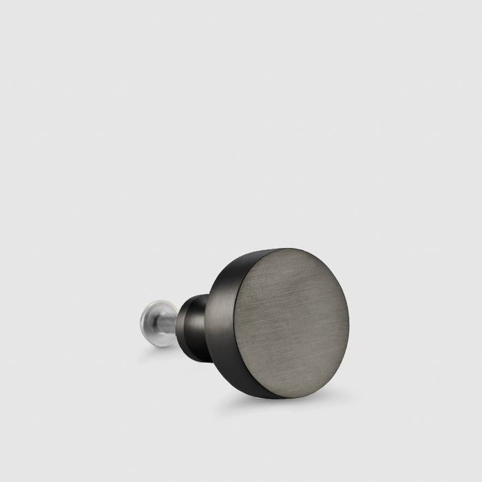 Small Round Brass Door Knobs in Gunmetal