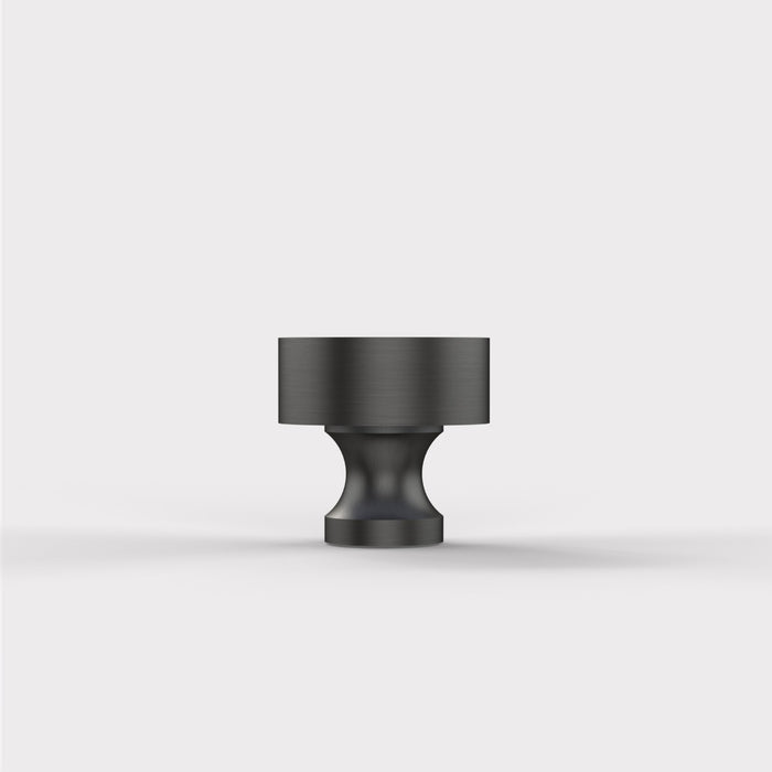 Small Round Brass Door Knobs in Gunmetal – product view 3