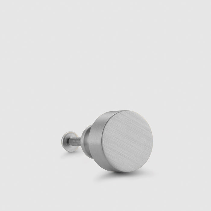 Small Round Brass Door Knobs in Silver