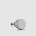 Small Round Brass Door Knobs in Silver