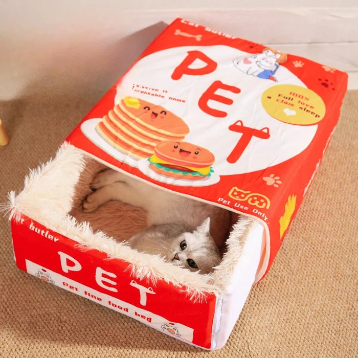 SnackBox Cozy Rectangular Cat & Dog Bed