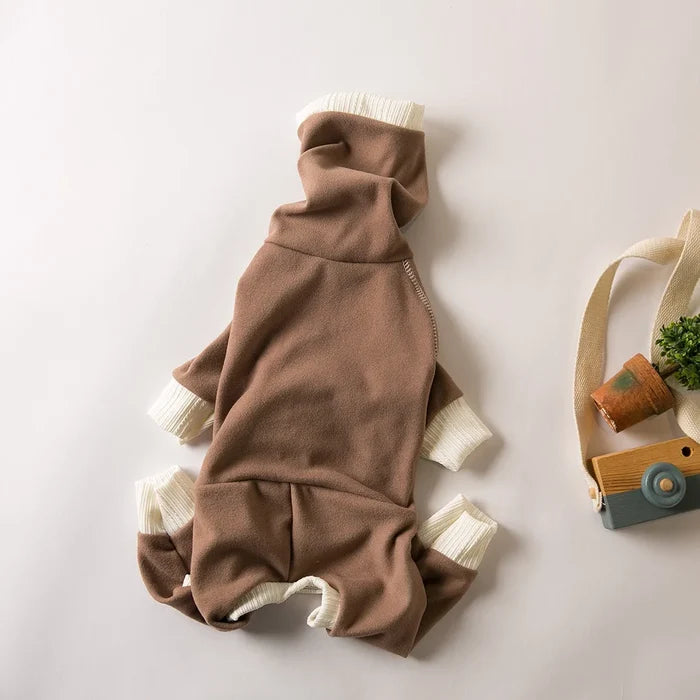 SnowCuddle Plush Winter Dog Jumpsuit