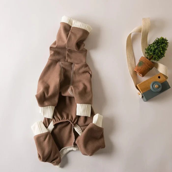 SnowCuddle Plush Winter Dog Jumpsuit