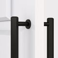 Solid Brass Black Hexagonal Double Sided Pull Handles – side view