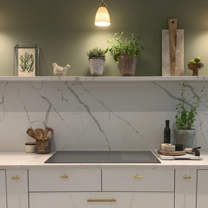 Solid Brass Hexagonal T Bar Handles in Gold – product view 3