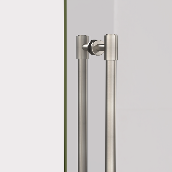 Solid Brass Silver Double Sided Pull Handles – rear view