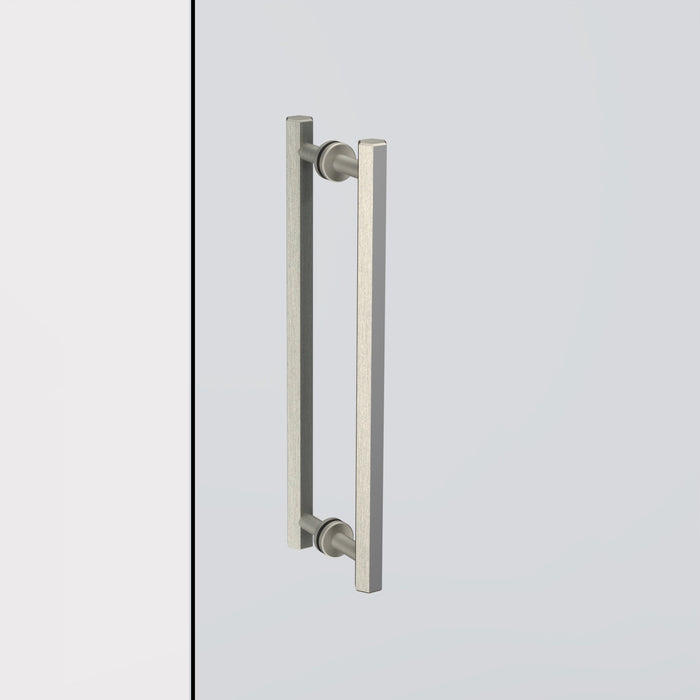 Solid Brass Silver Hexagonal Double Sided Pull Handles – product view 2