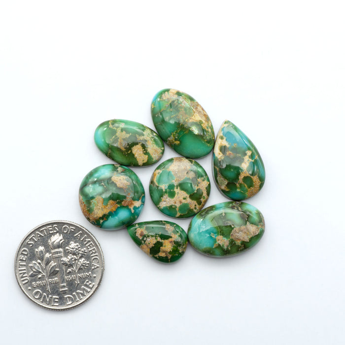 Sonoran Mountain Turquoise showcases a stunning blend of blue and green hues and natural patterns that make it a must-have for any jewelry collection.