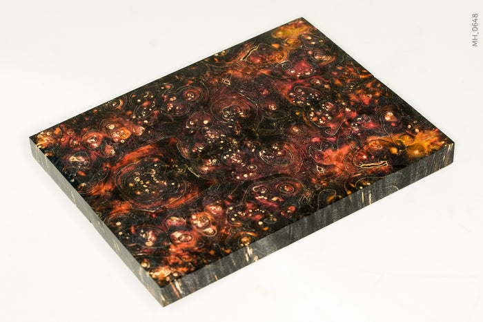 Stabilized box elder burl wood scales
