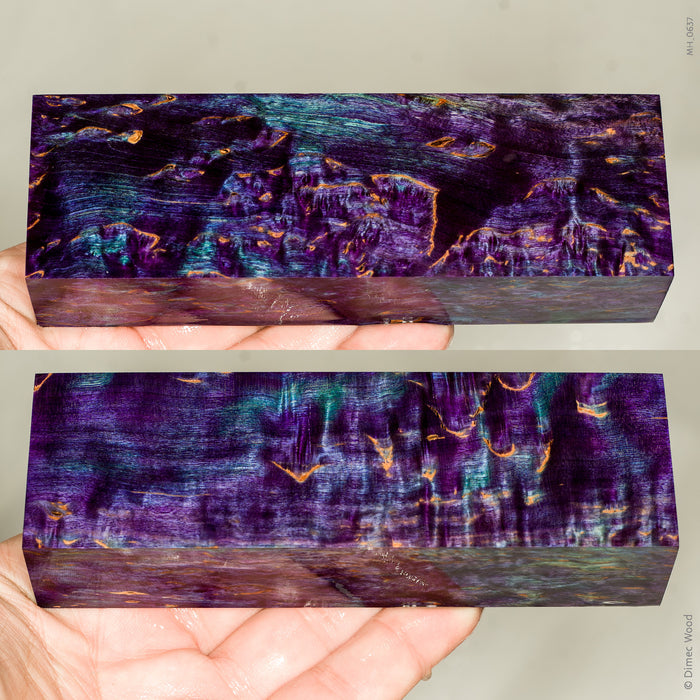 Stabilized masur karelian birch wood block