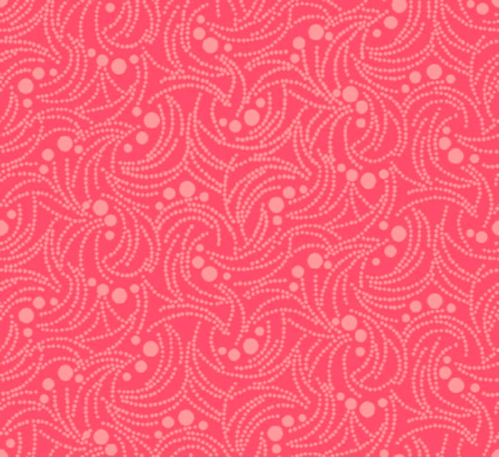 Swirlygig Dotty - Raspberry Fabric - RIV-SG-2253-36