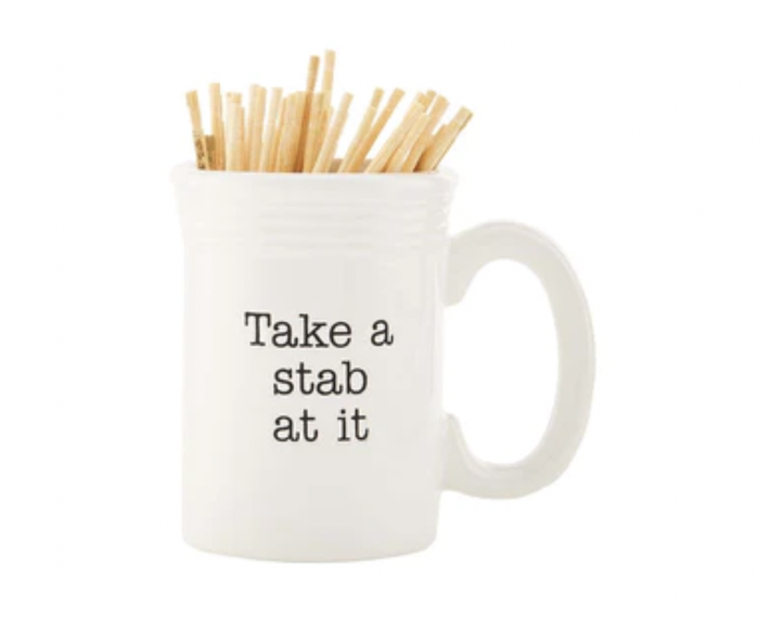 Take a Stab Mug Toothpick Holder