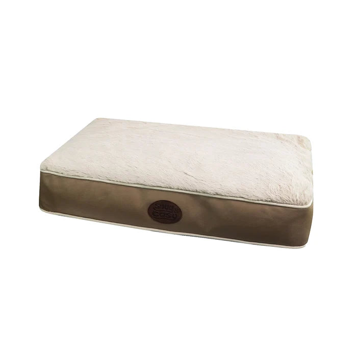 Tuscany Faux Leather Dog Pet Lounger Cushion Washable - Dog Lounger for dogs Snug and Cosy Pets