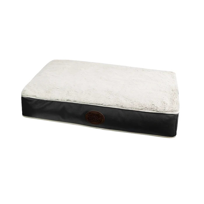 Tuscany Faux Leather Dog Pet Lounger Cushion Washable - Dog Lounger for dogs Snug and Cosy Pets