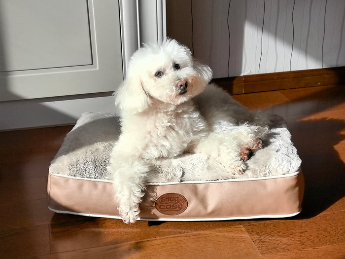 Tuscany Faux Leather Dog Pet Lounger Cushion Washable - Dog Lounger for dogs Snug and Cosy Pets