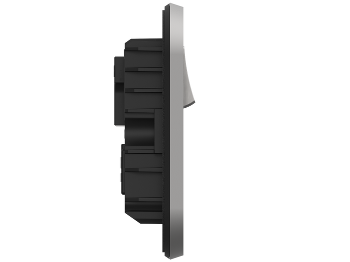 UK Socket (20A) Gold, Black & Silver With Insert – side view
