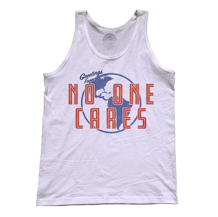 Unisex Greetings From No One Cares Tank Top