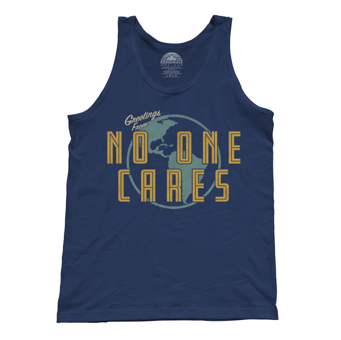 Unisex Greetings From No One Cares Tank Top