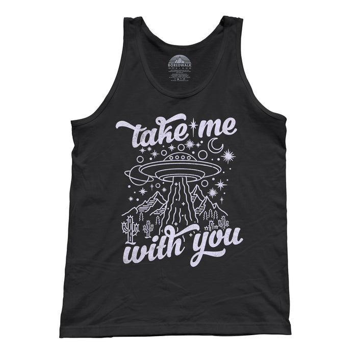 Unisex Take Me With You Alien UFO Shirt Tank Top