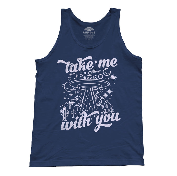 Unisex Take Me With You Alien UFO Shirt Tank Top