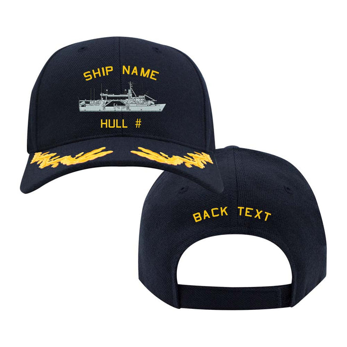 US Navy Custom Ship Cap - Captain Scrambled Eggs - Pigeon Class ASR Hats and Caps