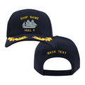 US Navy Custom Ship Cap - Captain Scrambled Eggs - USCGC Eagle Hats and Caps