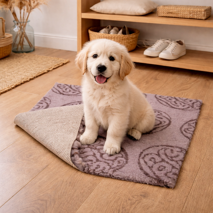 Vet Bedding Brown - Premium UK Made Washable Pet Puppy Dog Mat - Dog Mat for dogs Snug and Cosy Pets